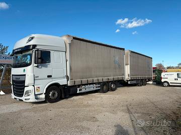 DAF XF106.460 attacco biga + rimorchio telonato