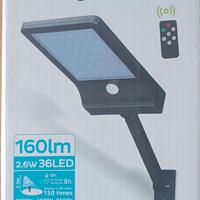 2 Lampioni Solare LED Aigostar PIR IP65 telecomand