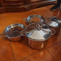batteria pentole acciaio inox 18/ 10