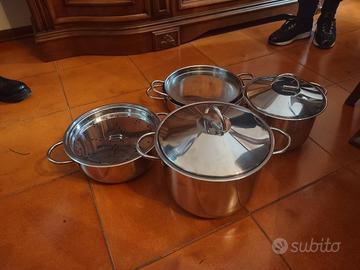 batteria pentole acciaio inox 18/ 10