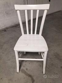 4 sedie vintage in legno, anni '50