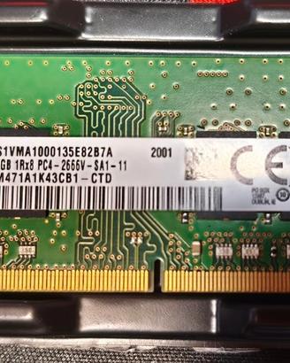 Ram per PC portatile (2 moduli da 8 giga)