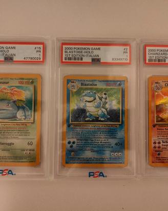 Trio starter set base prima edizione PSA 1