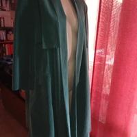 cappotto lungo elegante, trench, pura seta vintagE