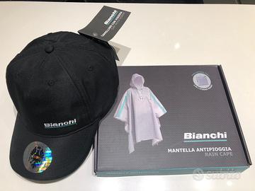 Bianchi Cappellino + mantella antipioggia - Nuovo