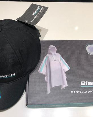 Bianchi Cappellino + mantella antipioggia - Nuovo