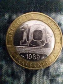 Moneta da 10 Franchi francesi del 1989