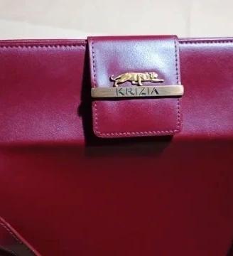 Borsetta in pelle rossa Burgundi Krizia