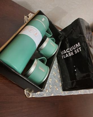 Set thermos di acciaio inossidabile e due tazze