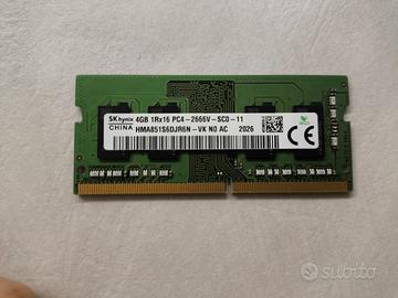 RAM PC PORTATILE 4GB DDR4 2666MHZ