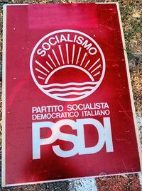 Insegna plexiglass anni 70 PSDI