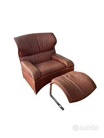 Poltrona Saporiti Vela Alta con Pouf