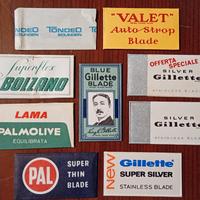 9 VECCHIE LAMETTE DA BARBA PER RASOIO VINTAGE 