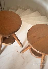 Sgabelli 2 Legno Girevole Regolabile  Design S