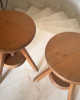 Sgabelli 2 Legno Girevole Regolabile  Design S