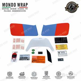Adesivi compatibili con moto R 80 GS 1985 mod. blu