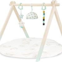 Palestrina di legno per neonati + Tappeto da gioco