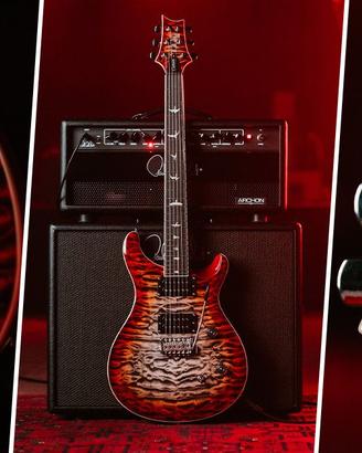 PRS SE Custom 24-08 Quilt Charcoal Cherry Burst 20
