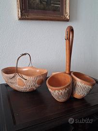 Aldo Tura, per Macabo, cesto e portafrutta, design