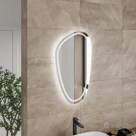 Specchio bagno ellisse 80x45 con illuminazione led