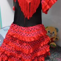 Vestito da spagnola per carnevale4 anni con scarpe