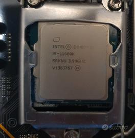 CPU intel I5 11600K scheda madre e dissipatore