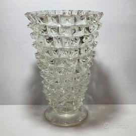 Vaso in vetro di Murano rostrato stile Barovier