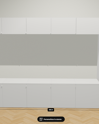 Parete soggiorno guardaroba esposizione PLATSA