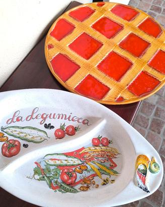 legumiera e porta crostate in porcellana 