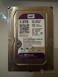 HDD WD10PURX 1Gb Sata videosorveglianza