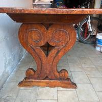 tavolo in legno e ferro battuto Fratino