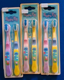 lotto spazzolini denti peppa pig