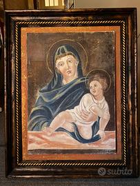 Bronz Art affresco Madonna con bambino