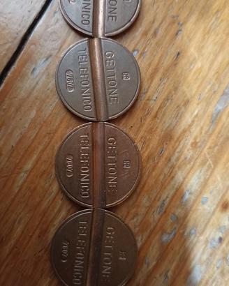 4 gettoni telefonici vintage 