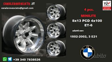 Cerchi minilite 8x 13 4x100 et-6 bmw