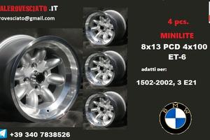 Cerchi minilite 8x 13 4x100 et-6 bmw