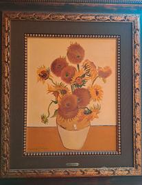 Quadro olio su tela: girasoli di V.Gog