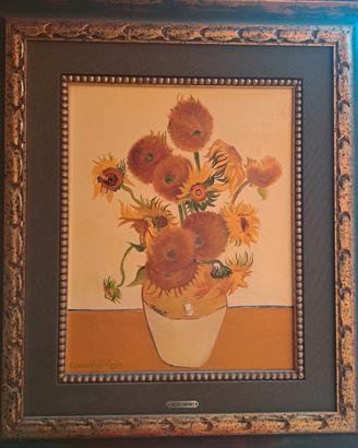 Quadro olio su tela: girasoli di V.Gog