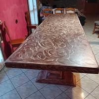 tavolo resina rustica 