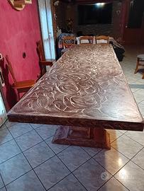 tavolo resina rustica 