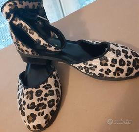 Ballerine mary jane leopardate 42 nuove