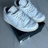 Air Jordan 1 Low – White/White – taglia EU 40