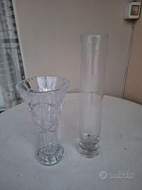 Set 2 vasi decorativi in vetro