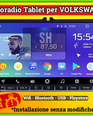 Autoradio tablet 9 pollici Android Volkswagen