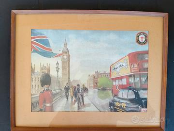Quadro Stampa Vintage Anni 90 Tennent's Londra