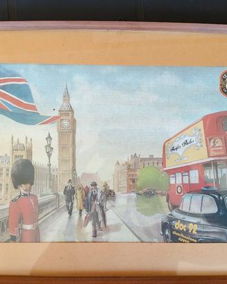 Quadro Stampa Vintage Anni 90 Tennent's Londra