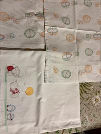 Lenzuola coordinate per lettino