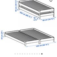 Letto impilabile, pino, 80x200 cm