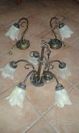 Lampadario camera da letto con abat-jour