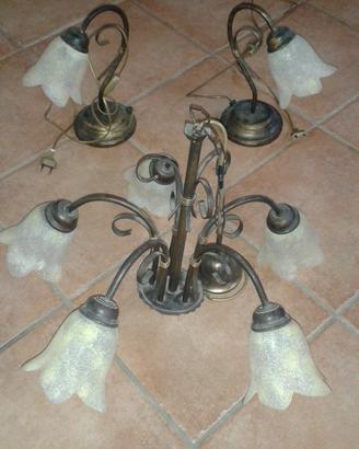 Lampadario camera da letto con abat-jour